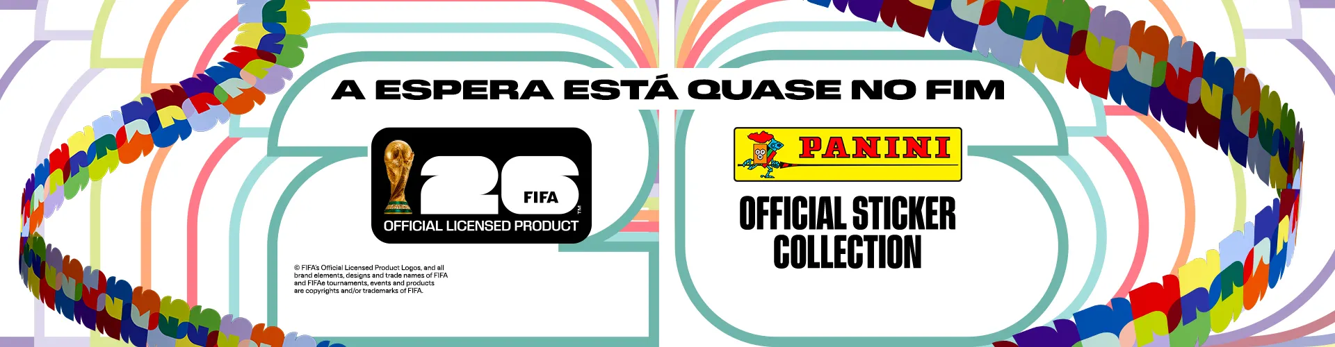 Arte da Panini para a coleção oficial de figurinhas da Copa do Mundo FIFA 2026