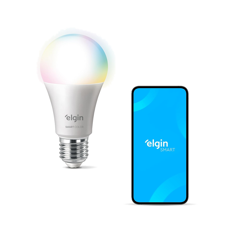 Lâmpada Inteligente Smart Color 10W Elgin RGB Wifi Compatível com Alexa e Google Home